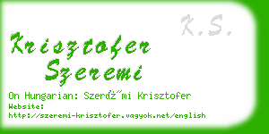 krisztofer szeremi business card